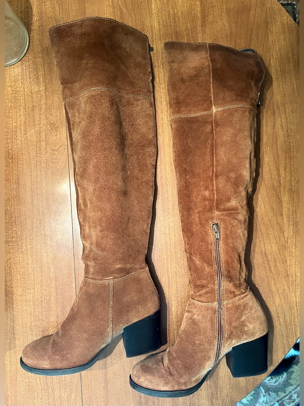 Steve Madden Orabela  Suede Knee-High Block Heel Boots